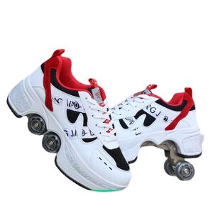 Chaussures de déformation invisibles à quatre roues, Double rangée, chaussures de sport à Double usage, patins à roulettes pour enfants