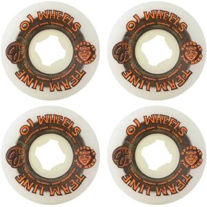 OJ's Team Line OG Formula Hardline Roues Skate 4-Pack (55mm - Blanc/Noir/Orange)