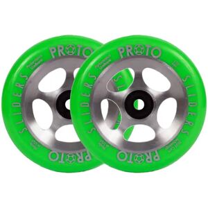 Proto Sliders Starbright Roues Trottinette Freestyle Pack de 2 (Green On Raw)