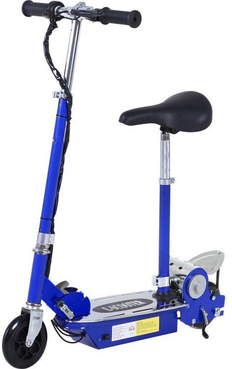 Homcom Trottinette électrique 120 W pliable pour enfant de 7 à 12 ans hauteur guidon et selle réglable 10 Km/h max. bleu