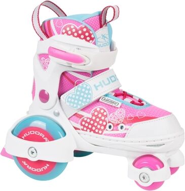 HUDORA® Patins à roulettes enfant My First Quad rose