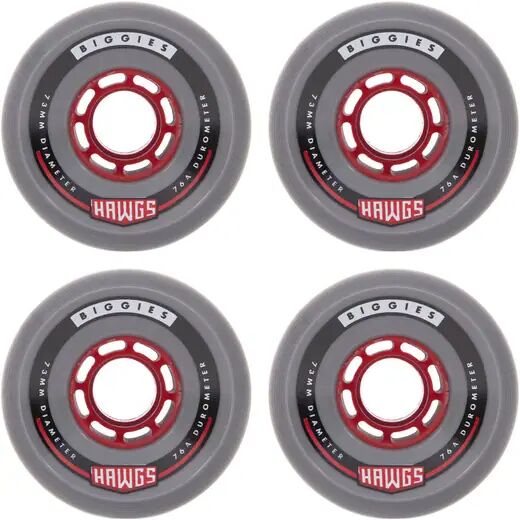 Hawgs Roues Longboard Hawgs Bigger Biggie Pack de 4 (73mm - Gris)