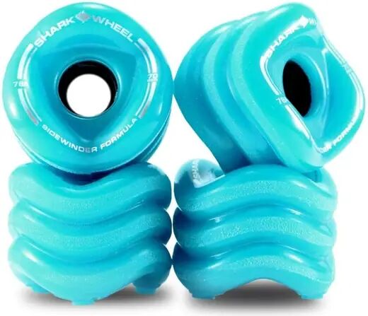 Shark Wheel Roues Longboard Shark Starter 70mm Pack de 4 (70mm - Bleu-vert)