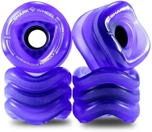 Shark Wheel Roues Longboard Shark Starter 70mm Pack de 4 (70mm - Transparent Purple)