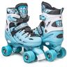 Scale Sports 3 maten verstelbare quad-rolschaatsen voor jongens en meisjes, kinderen, quad-rolschaatsen met opbergtas, jeugdrolschaatsen, PU-wielen, 64 mm (mint, S (31-34 EU, 12-2 UK))