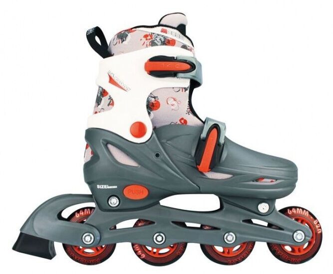 Nijdam Inline Skates Junior Verstelbaar Hardboot - Grijs