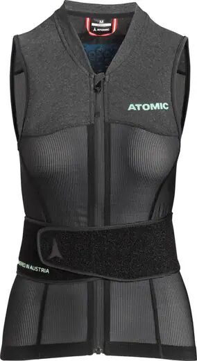 Atomic Live Shield Vest Amid Dame Ryggbeskyttelse (Svart)