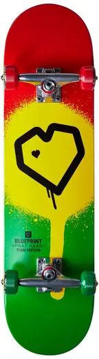 Blueprint Komplett Skateboard Blueprint Spray Heart V2 (Rasta 2)