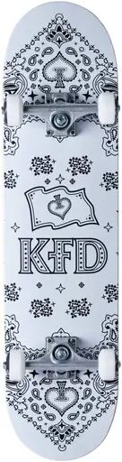 KFD Komplett Skateboard KFD Bandana (Hvit)