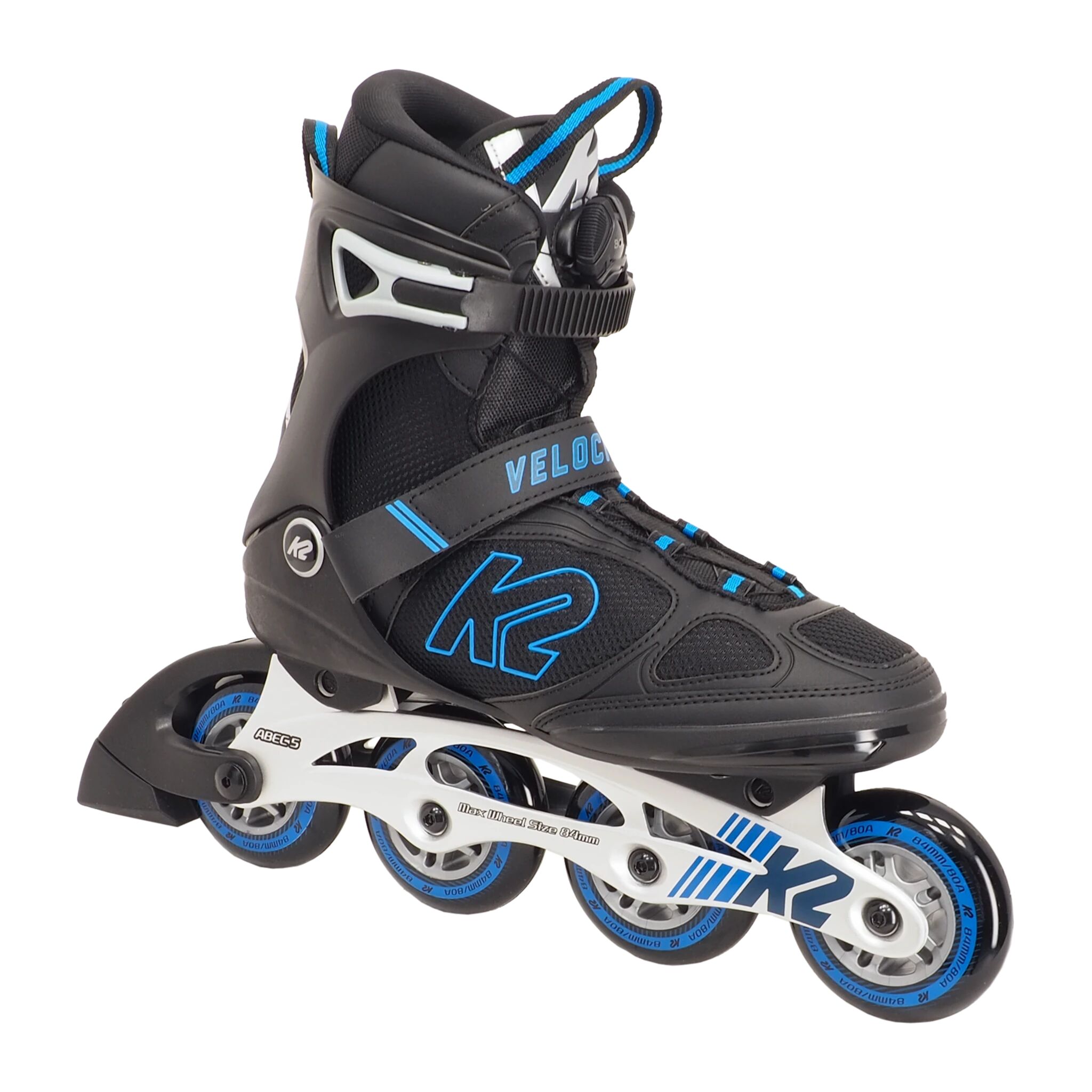 K2 Velocity 84 Boa M, Inlineskøyte herre 9 Black/Blue