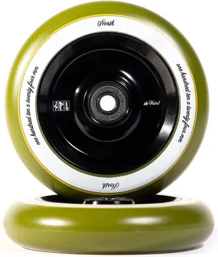 North Scooters Pro Scooter Wheel North Jon Dev Sig 2-Pack (Black & Olive Green)