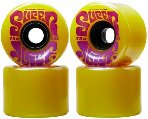 OJ's Super Juice 78A Skateboard Conjunto De 4 Rodas (60mm - Amarelo)