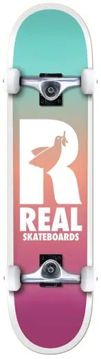 Real Skate Completo Real Be Free Fades (Verde petróleo/Branco/Roxo)