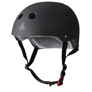 Triple 8 New York 337024-001-2SM Sweat Saver Cert Helmet, Rubber Black, Small/Medium