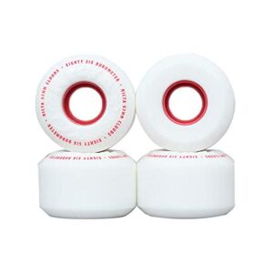 Rict3|#ricta RICTA WHEEL DYNAMICS Unisex Clouds 86a Soft Cruiser Wheel, White Red, 57 mm UK