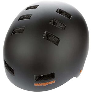 Mongoose Urban Youth/Adult Hardshell Helmet for Scooter, BMX, Cycling and Skateboarding, Mens and Womens, Kids 8+ Years Old, Black/Orange, Large/60-62cm