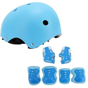 Kadimendium Kids Helmet Pad Set, Breathable Adjustable 7pcs Children Protective Gear Set Hollow Design for Skateboarding for Balance Car for Drifting for Roller Skating