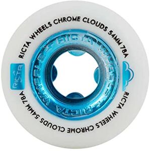 Value not found Ricta Unisex Adult Clouds 78A 78a Cruiser Formula. Smooth-rolling and Fast 78a Soft Urethane With A Solid, 78d Core - White/Blue, 54mm