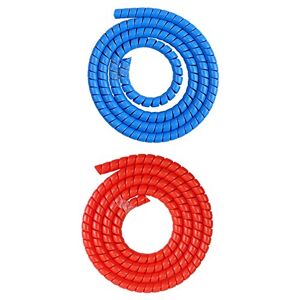 Zunedhys 2 Pcs Scooter Line Spiral Color Change Tube Protector 1M Length Winding Tubes for M365 Pro, Blue & Red