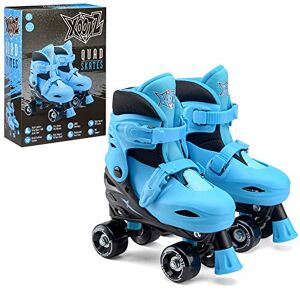 Toyrific Xootz Kids Quad Skates, Beginner Adjustable Roller Skates Boys, Blue/Black, Small (UK Child 9-12)