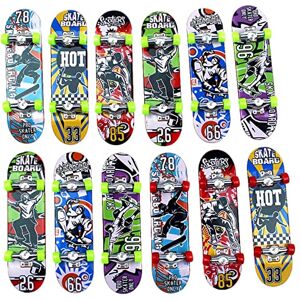 datec Finger Mini Skateboard, Interactive Small Finger Toy, Mini Finger Shoes Skateboards Set, Fingerboard Skatepark Deck, Finger Boards Decks for Ramp Kit and Skatepark