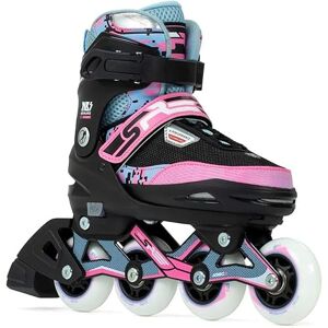 SFR Pixel Adjustable Inline Skates Roller Skates, Youth Unisex, Blue/Pink (Multicolor), 29-33