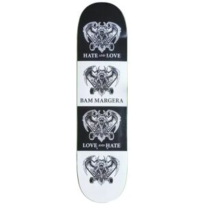 Heart Supply Bam Margera Skateboard Deck (Love & Hate)  - Black;White - Size: 8
