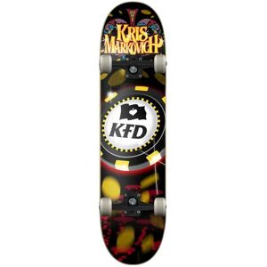 KFD Pro Progressive Complete Skateboard (Kris Markovich All In)  - Red;Black;Yellow - Size: 8