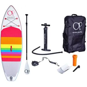 Ocean Pacific Sunset All Round 9'6 Inflatable Paddle Board (White/Red/Blue)  - White;Red;Blue