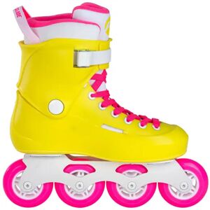 Powerslide Zoom Neon Yellow 80 Freeskates (Yellow)  - Yellow;Pink;White - Size: 4.5-5 EU