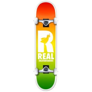 Real Be Free Fades Complete Skateboard (Orange)  - Orange;Yellow;Green - Size: 7.75