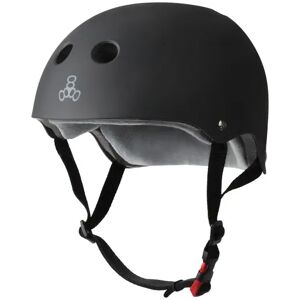 Triple Eight Certified Sweatsaver Skate Helmet (Black Rubber)  - Black - Size: Large