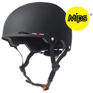 Triple Eight Gotham MiPS Skate Helmet (Black Rubber)  - Black - Size: Extra Small