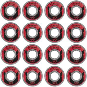 Wicked Hybrid Ceramic 16-Pack Bearings (Red)  - Red