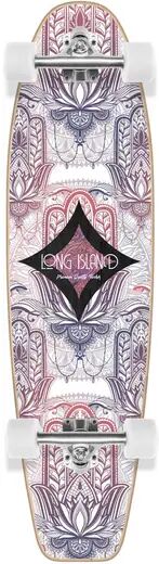 Photos - Skateboard Long Island Kicktail Complete Longboard  - White;Purple (Karma Essential)
