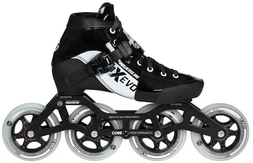 Photos - Roller Skates POWERSLIDE 3X Evo Adjustable Inline Speed skates Kids  - Black;Whit (Black)