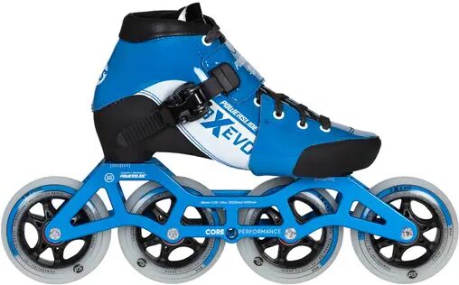 Photos - Roller Skates POWERSLIDE 3X Evo Adjustable Inline Speed skates Kids  - Blue;White (Blue)