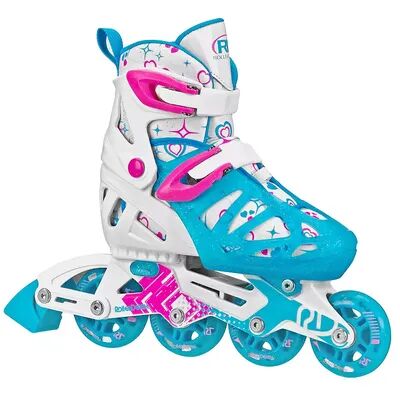 Roller Derby Tracer Girls Adjustable Inline Skates, Blue, Medium