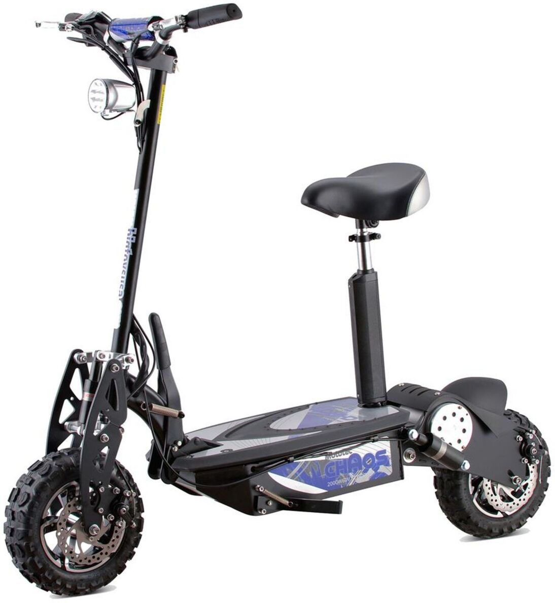 Mototec Chaos 2000W 60V Lithium Electric Scooter - Black