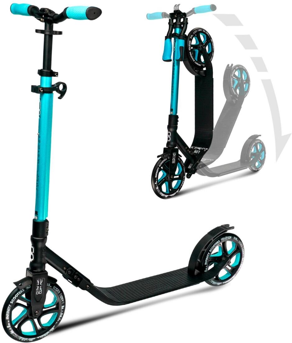 Crazy Skates London Foldable Kick Scooter - Great Scooters For Teens And Adults - Teal