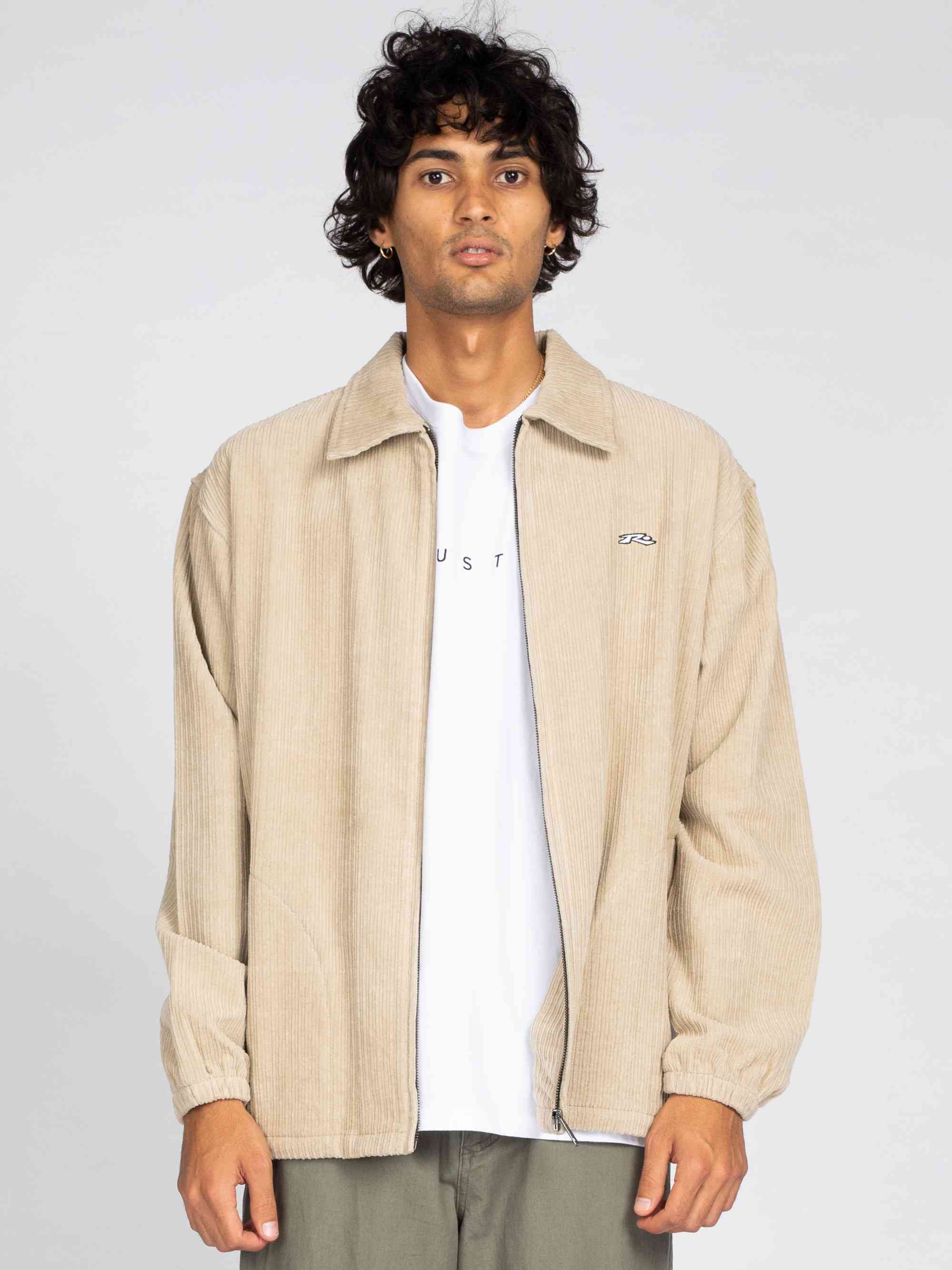 Rusty High Lows Long Sleeve Overshirt - Light Fennel Rusty Australia, M / Light Fennel