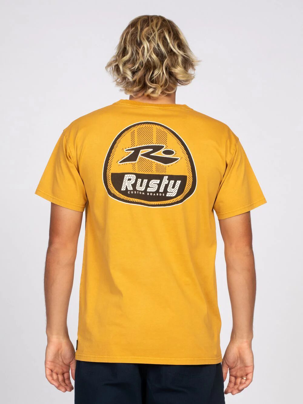 Rusty Boarding Co Short Sleeve Tee - Honey Mustard Rusty Australia, S / Honey Mustard