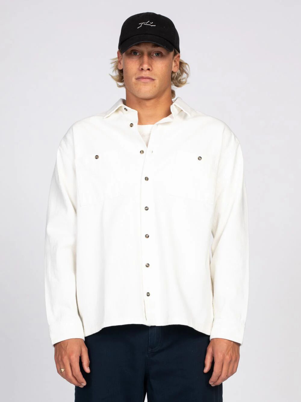 Rusty Yakka Long Sleeve Overshirt - Egret Rusty Australia, M / Egret