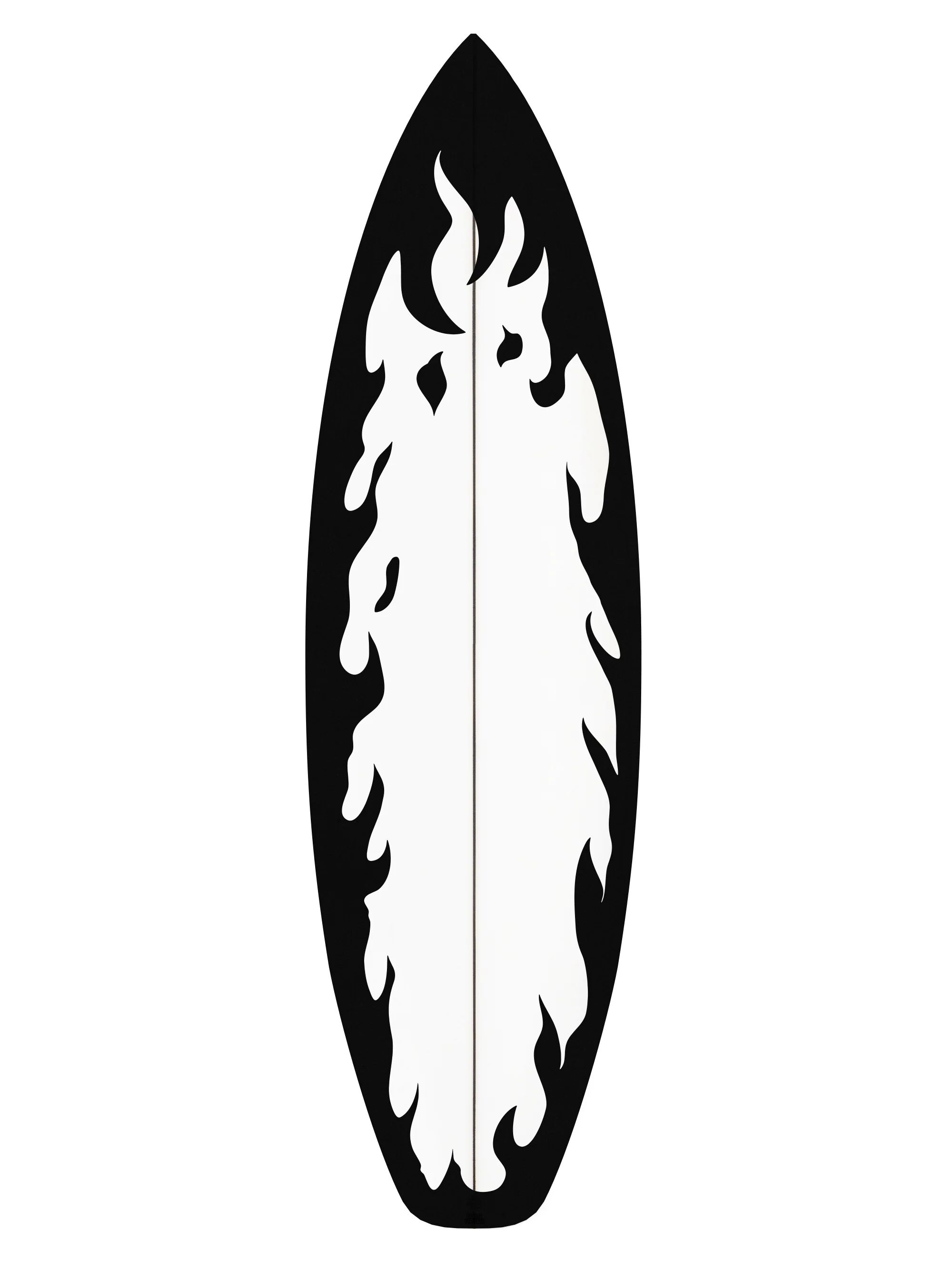 Rusty Australia Black Flames Surfboard Graphic Art