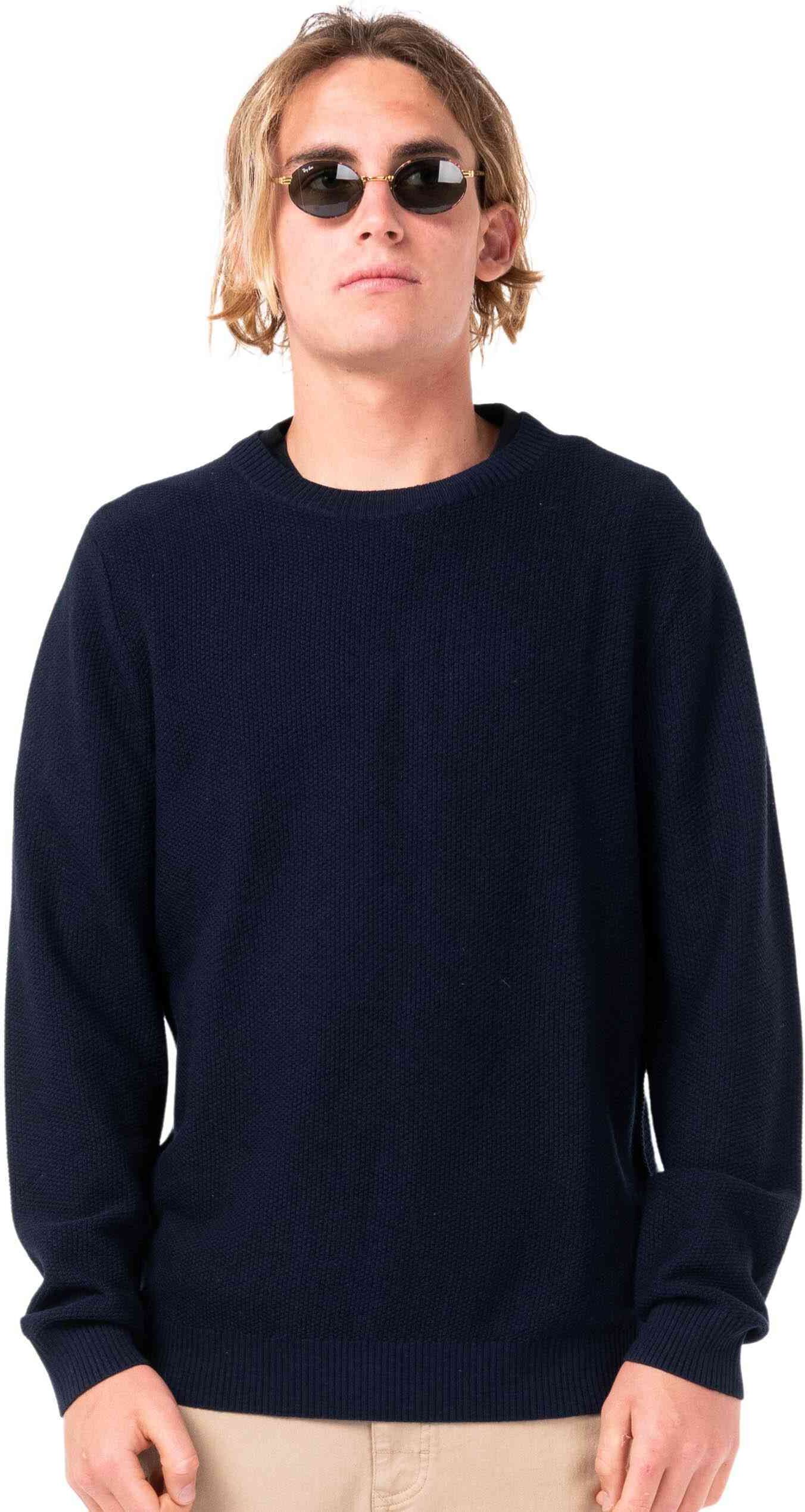 Rusty Lamb Rack Lightweight Crew Knit - Navy Blue Rusty Australia, S / Navy Blue