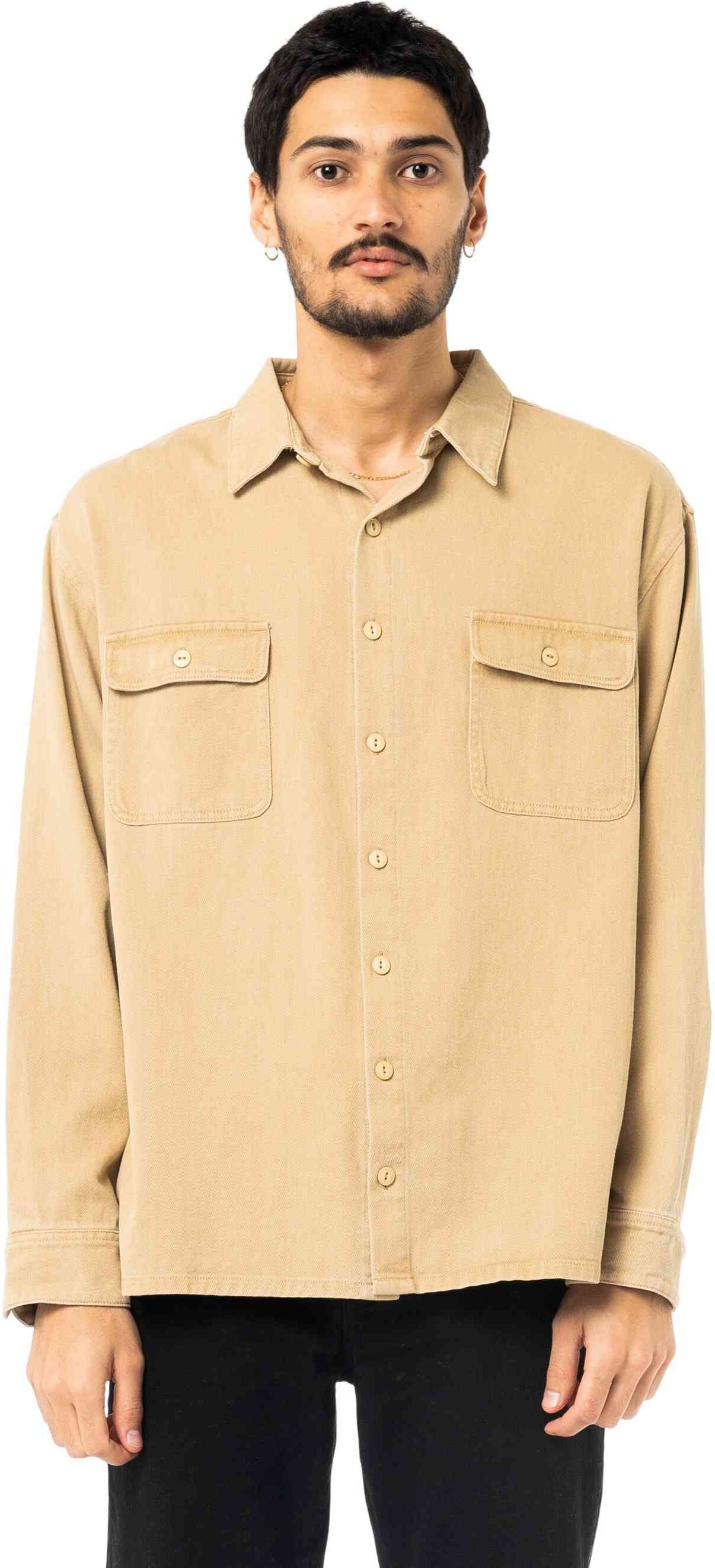 Rusty Charlie Long Sleeve Overshirt - Fennel Rusty Australia, M / Fennel