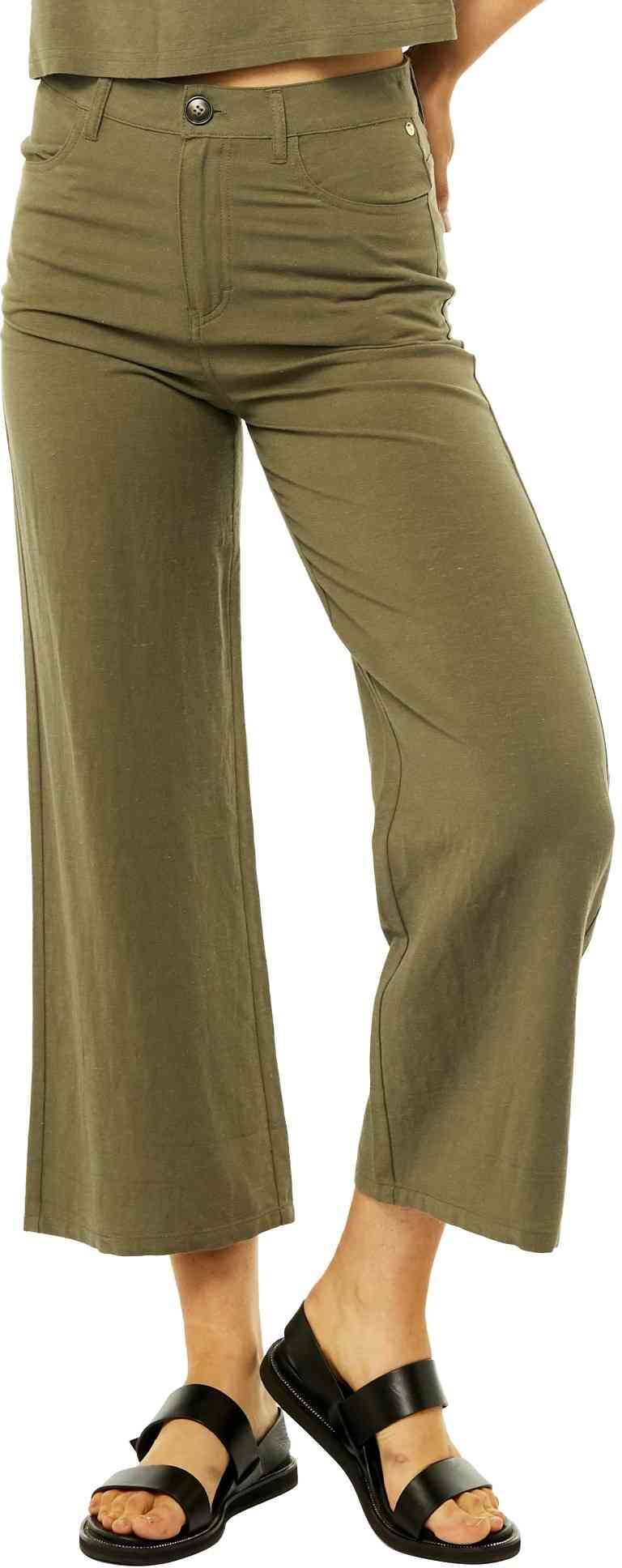 Rusty Ringleader Wide Leg Pants - Savanna Rusty Australia, 10 / Savanna