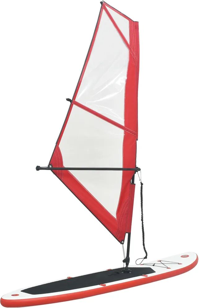 vidaXL Ensemble de planche SUP gonflable avec voile Rouge et blanc