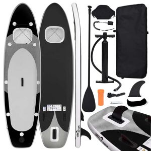 vidaXL SUP-Board-Set Aufblasbar Schwarz 300x76x10 cm - Schwarz