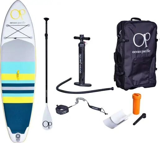 Ocean Inflatable Paddle Board Ocean Pacific Malibu All Round 10'6 (Weiß/Grau/Gelb)